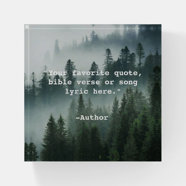 Create Your Own Quote Paperweight (Front)