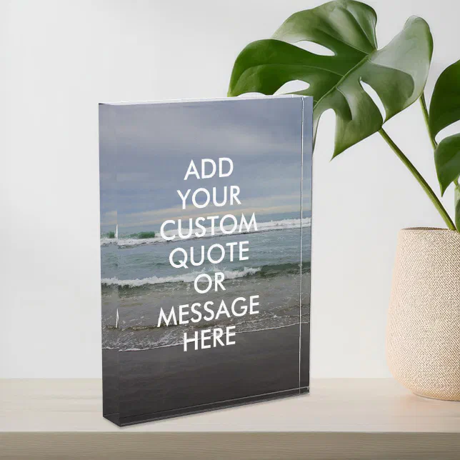 Create Your Own Quote Photo Block | Zazzle