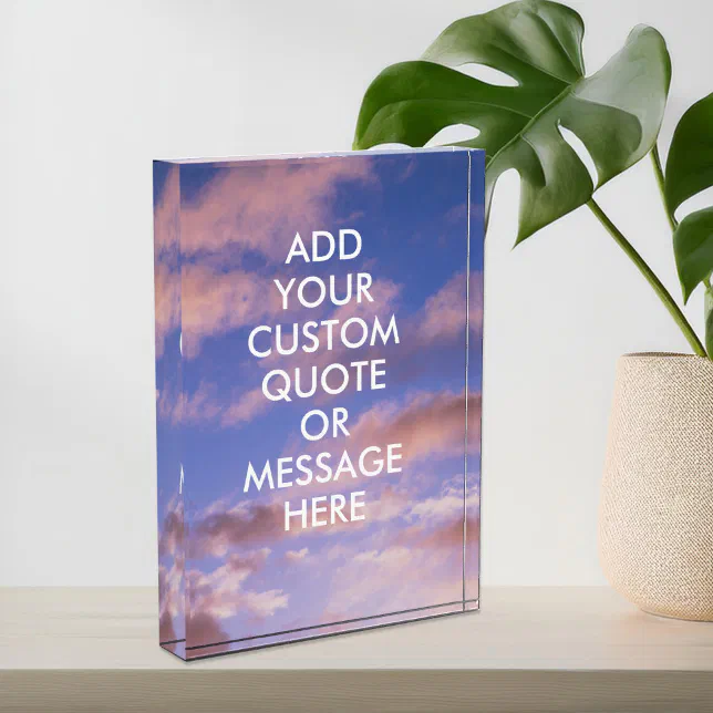 Create Your Own Quote Photo Block | Zazzle
