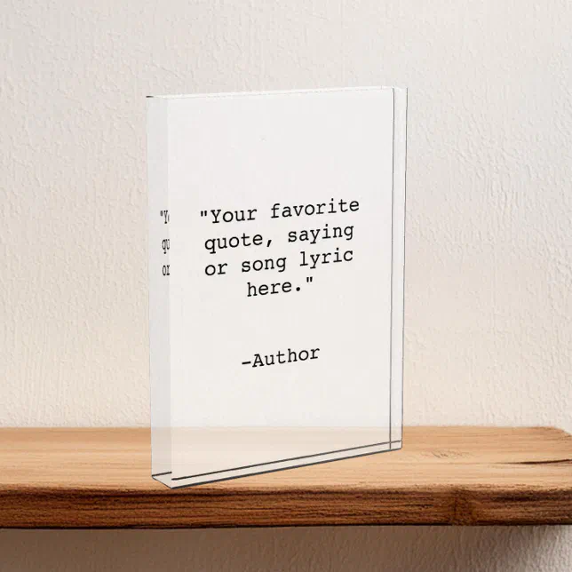 Create Your Own Quote Photo Block | Zazzle