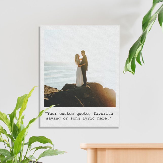 Create Your Own Quote Photo Canvas Print (Creator Uploaded)