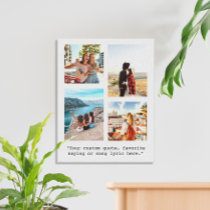 Create Your Own Quote Photo Collage Canvas Print