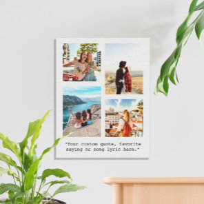 Create Your Own Quote Photo Collage Canvas Print