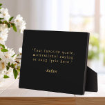 Create Your Own Quote Plaque<br><div class="desc">Create your own custom quote plaque home decor. Add your favorite saying,  bible verse song lyric or personalized text in minimalist typewriter style typography.</div>