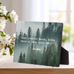 Create Your Own Quote Plaque<br><div class="desc">Create your own custom quote plaque home decor. Features minimalist typewriter typography and forest nature background.</div>