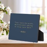 Create Your Own Quote Plaque<br><div class="desc">Create your own custom quote plaque home decor. Add your favorite saying,  bible verse song lyric or personalized text in minimalist typewriter style typography.</div>