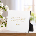 Create Your Own Quote Plaque<br><div class="desc">Create your own custom quote plaque home decor. Add your favorite saying,  bible verse song lyric or personalized text in minimalist typewriter style typography.</div>
