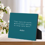 Create Your Own Quote Plaque<br><div class="desc">Create your own custom quote plaque home decor. Add your favorite saying,  bible verse song lyric or personalized text in minimalist typewriter style typography.</div>