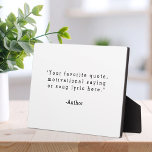 Create Your Own Quote Plaque<br><div class="desc">Create your own custom quote plaque home decor. Add your favorite saying,  bible verse song lyric or personalized text in minimalist typewriter style typography.</div>