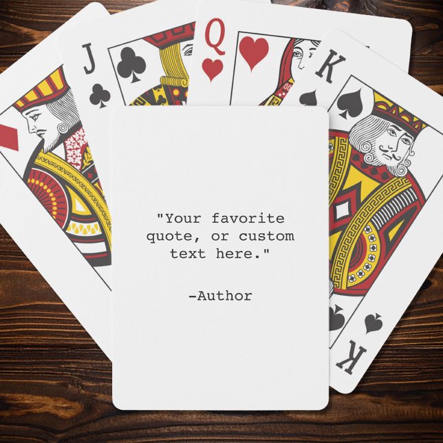 Create Your Own Quote Poker Cards (Creator Uploaded)