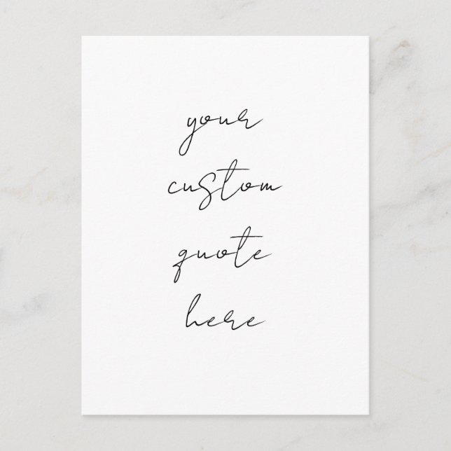 Create Your Own Quote Postcard (Front)