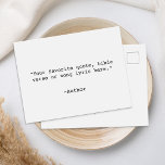 Create Your Own Quote Postcard<br><div class="desc">Create your own custom quote postcard. Features minimalist typewriter typography.</div>