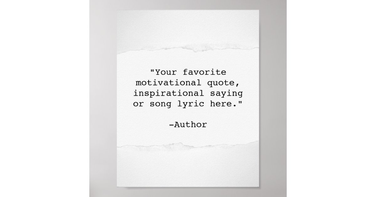 Create Your Own Quote Poster Zazzle