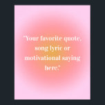 Create Your Own Quote Poster<br><div class="desc">Create your own custom quote poster wall art. Features minimalist typewriter typography.</div>