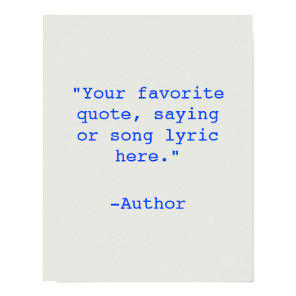 Create Your Own Quote Poster