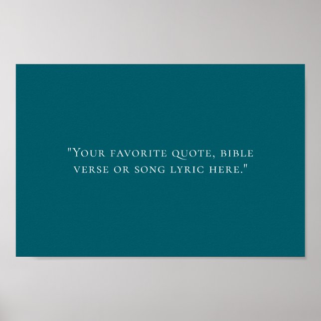 Create Your Own Quote Poster (Front)