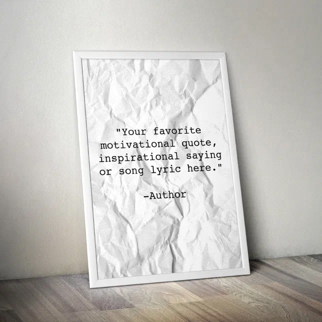 Create Your Own Quote Poster Zazzle