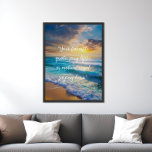 Create Your Own Quote Poster<br><div class="desc">Create your own custom quote poster wall art. Features minimalist script typography on beach ocean landscape with waves and sky</div>