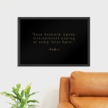 Create Your Own Quote Poster<br><div class="desc">Create your own custom quote poster wall art. Features minimalist typewriter typography in gold color on black background.</div>