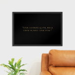 Create Your Own Quote Poster<br><div class="desc">Create your own custom quote poster wall art. Features minimalist typography in gold color on black background.</div>
