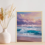 Create Your Own Quote Poster<br><div class="desc">Create your own custom quote poster wall art. Features minimalist script typography on sunset beach ocean landscape with waves and sky</div>