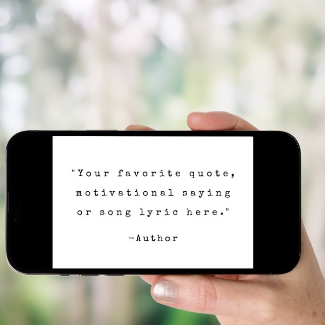 Create Your Own Quote Poster (Front Digital)