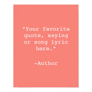 Create Your Own Quote Poster