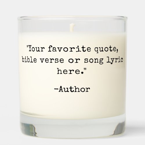 Create Your Own Quote Scented Candle