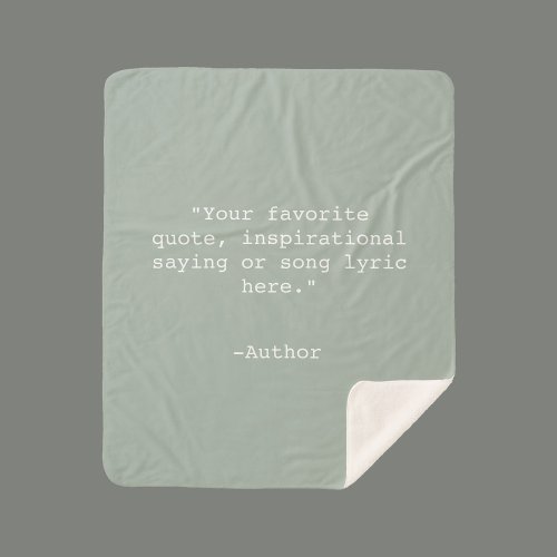 Create Your Own Quote Sherpa Blanket
