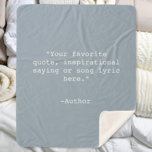 Create Your Own Quote Sherpa Blanket