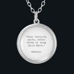 Create Your Own Quote Silver Plated Necklace<br><div class="desc">Create your own custom quote necklace Features minimalist typewriter typography.</div>