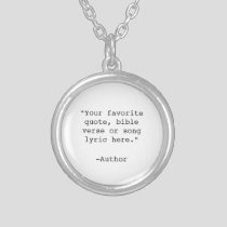 Create Your Own Quote Silver Plated Necklace