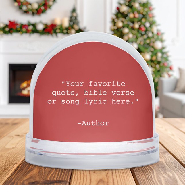 Create Your Own Quote Snow Globe (Creator Uploaded)