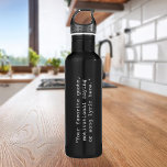 Create Your Own Quote Stainless Steel Water Bottle<br><div class="desc">Create your own custom quote water bottle. Great personalized gift simply add your own text. Features minimalist typewriter typography.</div>
