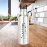 Create Your Own Quote Stainless Steel Water Bottle<br><div class="desc">Create your own custom quote water bottle. Great personalized gift simply add your own text. Features minimalist typewriter typography.</div>