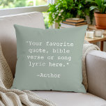 Create Your Own Quote Throw Pillow<br><div class="desc">Create your own custom quote throw pillow. Features minimalist typewriter typography.</div>