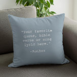 Create Your Own Quote Throw Pillow<br><div class="desc">Create your own custom quote throw pillow. Features minimalist typewriter typography.</div>