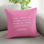 Create Your Own Quote Throw Pillow<br><div class="desc">Create your own custom quote throw pillow. Features minimalist typewriter typography.</div>