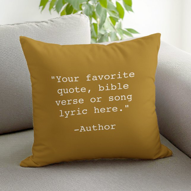 Create Your Own Quote Throw Pillow (Creator Uploaded)