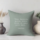 Create Your Own Quote Throw Pillow<br><div class="desc">Create your own custom quote throw pillow. Features minimalist typewriter typography.</div>