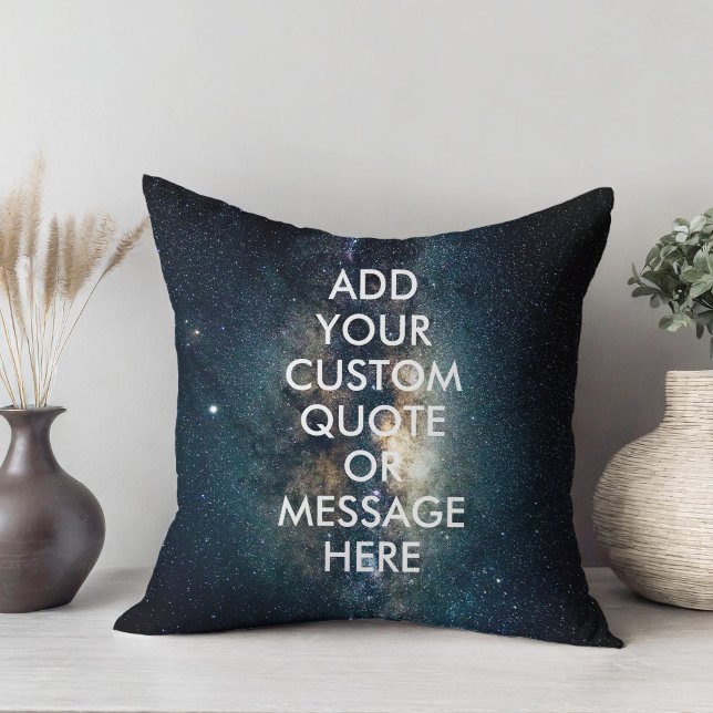 Create Your Own Quote  Throw Pillow (Creator Uploaded)
