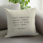 Create Your Own Quote Throw Pillow<br><div class="desc">Create your own custom quote throw pillow. Features minimalist typewriter typography.</div>