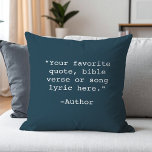 Create Your Own Quote Throw Pillow<br><div class="desc">Create your own custom quote throw pillow. Features minimalist typewriter typography.</div>