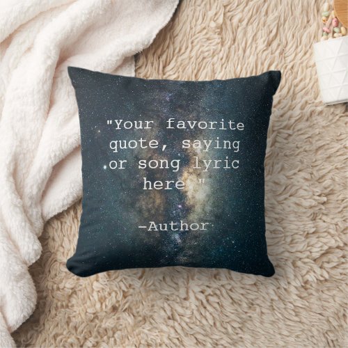 Create Your Own Quote Throw Pillow