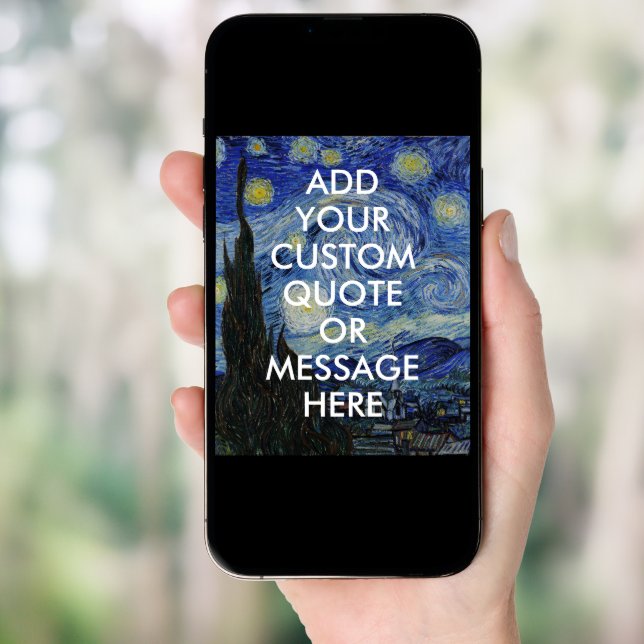 Create Your Own Quote Van Gogh Starry Night Poster (Front Digital)
