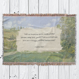 Create Your Own Quote Vintage Painting Throw Blanket