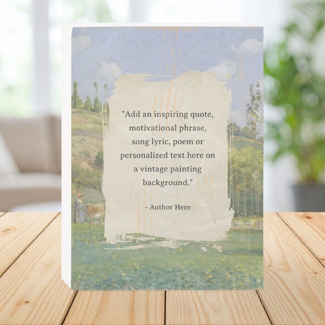 Create Your Own Quote Vintage Painting Wooden Box Sign (Creator Uploaded)
