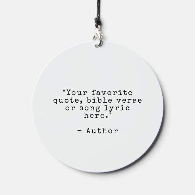 Create Your Own Quote Wind Chime (Front)