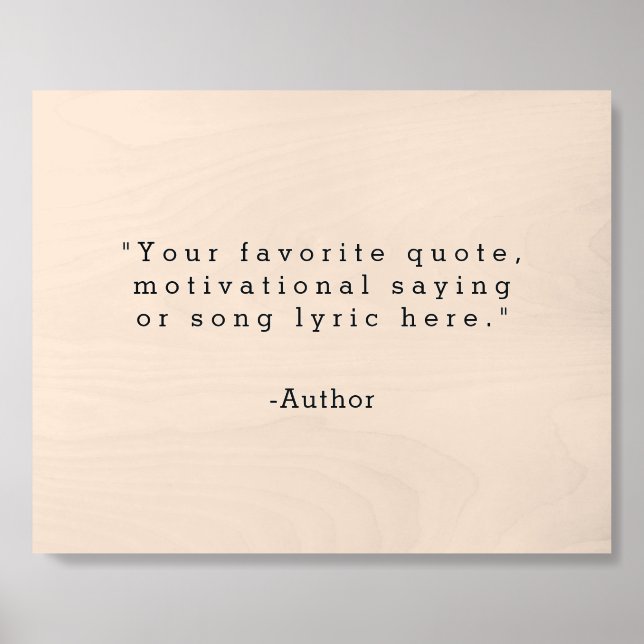 Create Your Own Quote Wood Photo Tile (Front Set)