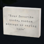 Create Your Own Quote Wooden Box Sign<br><div class="desc">Create your own custom quote wooden box sign. Features minimalist typewriter typography and grunge texture background</div>